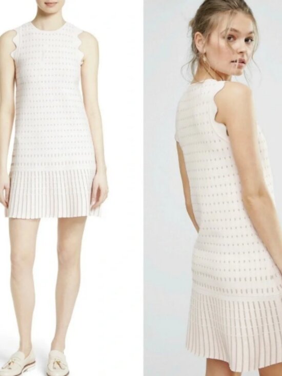 Ted Baker London Dresses & Skirts - TED BAKER London White & Gold Mini Relia Dress